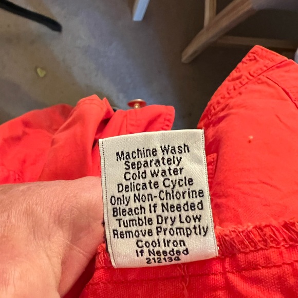 Cabi Red Utility jacket with gold buttons & cute back ruffle. - Picture 8 of 8